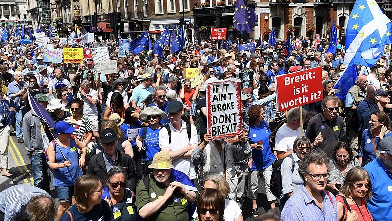 A brexit ellen tüntettek Londonban
