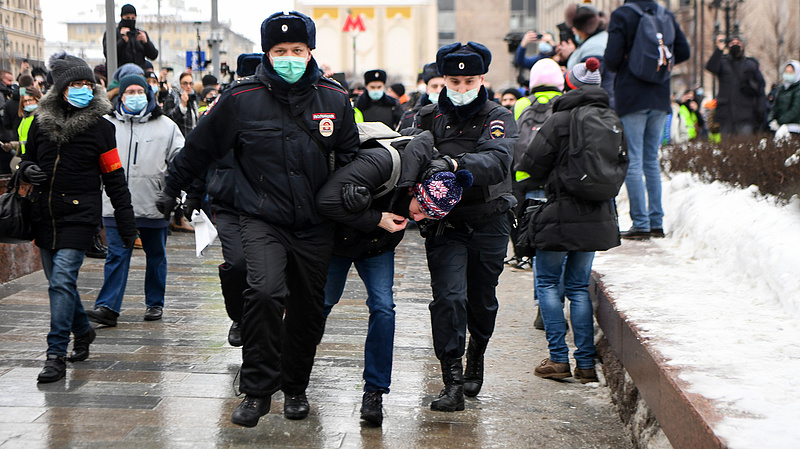 Tüntetések: az USA elítélte az orosz hatóságok kemény fellépését 
