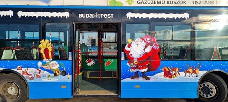 Karácsonyi hangulat a BKV-nál: indulnak a "Mikulásbuszok"