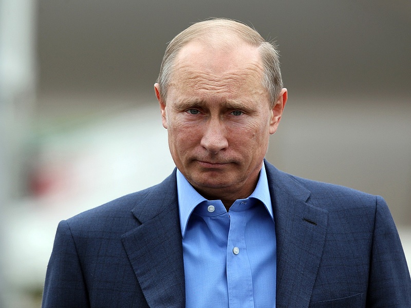 Vlagyimir Putyin az Ukrajnától annektált területre látogatott